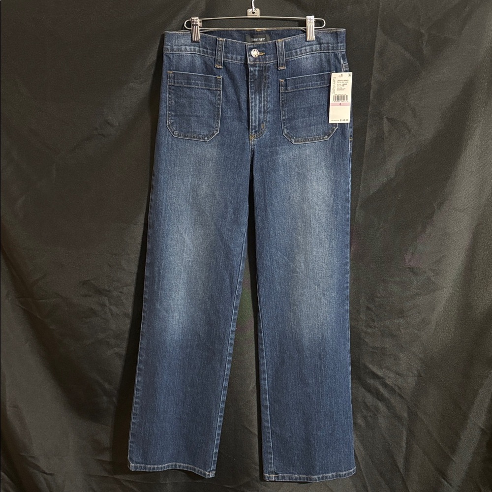 Karen Kane Lifestyle Patch Pocket Blue Jeans